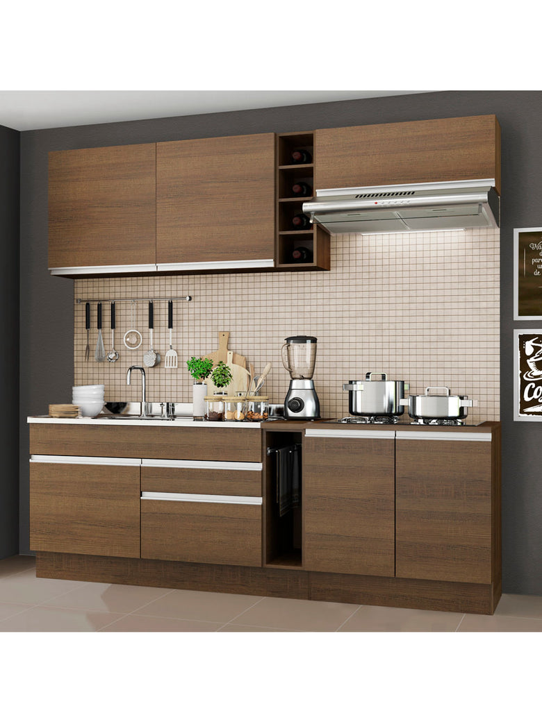 Armário de Cozinha Completa 220cm Rustic Parma Madesa 03