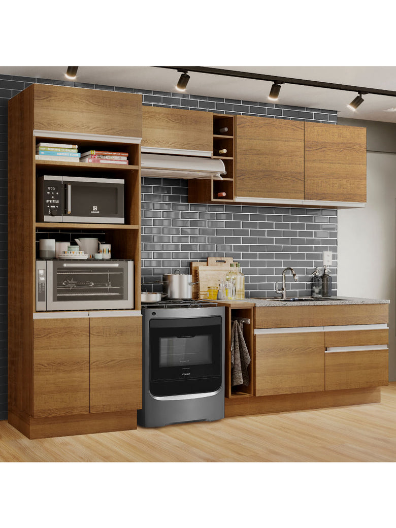 Armário de Cozinha Completa 270cm Rustic Jade Madesa 09