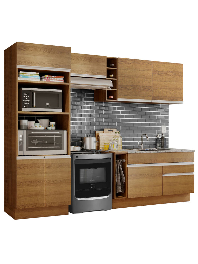 Armário de Cozinha Completa 270cm Rustic Jade Madesa 09