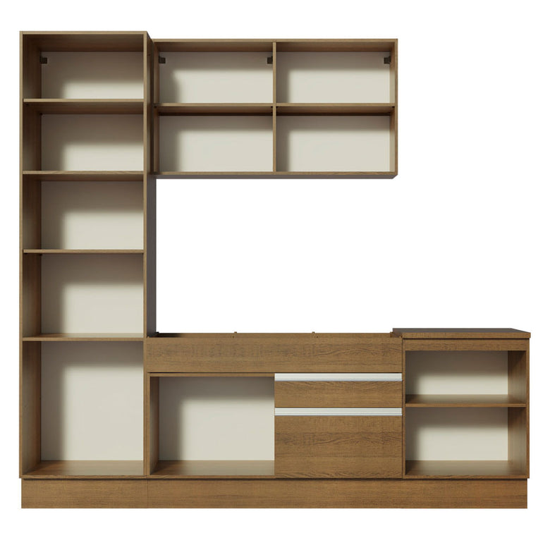 Armário de Cozinha Completa 240cm Rustic Bari Madesa 01