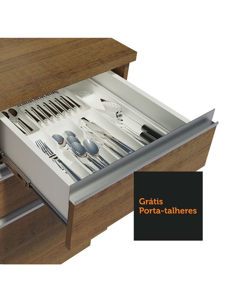 Armário de Cozinha Completa 240cm Rustic Lazio Madesa 02