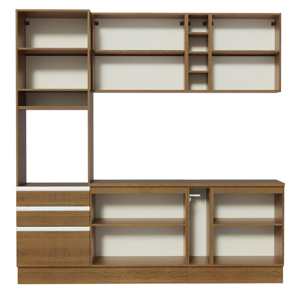 Armário de Cozinha Completa 220cm Rustic Áquila Madesa 04