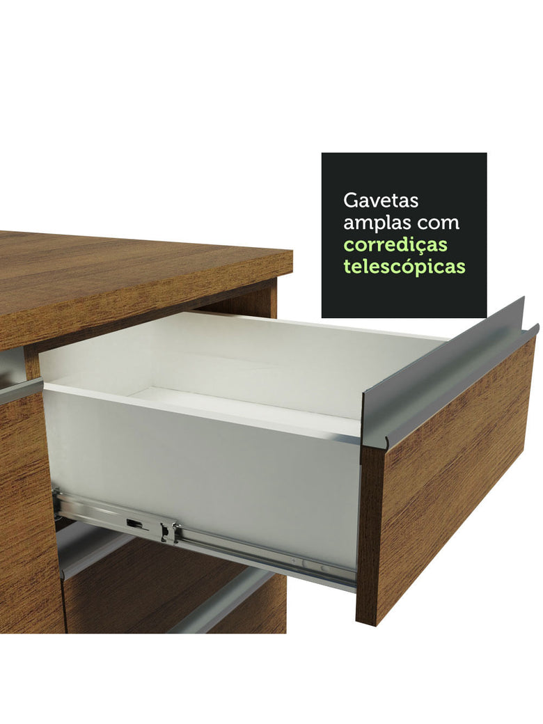 Armário de Cozinha Completa 290cm Rustic/Crema Vicenza Madesa 11