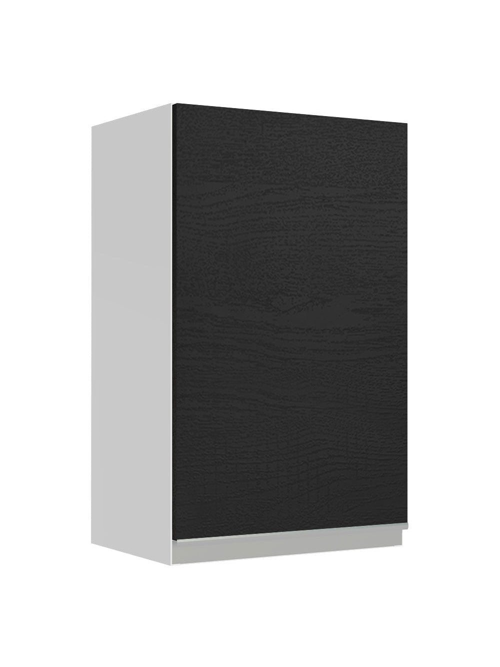 Armário Aéreo Madesa Glamy 40 cm 1 Porta Branco/Preto - Branco/Preto