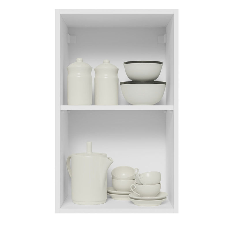 Armário Aéreo Madesa Glamy 40 cm 1 Porta Branco/Preto