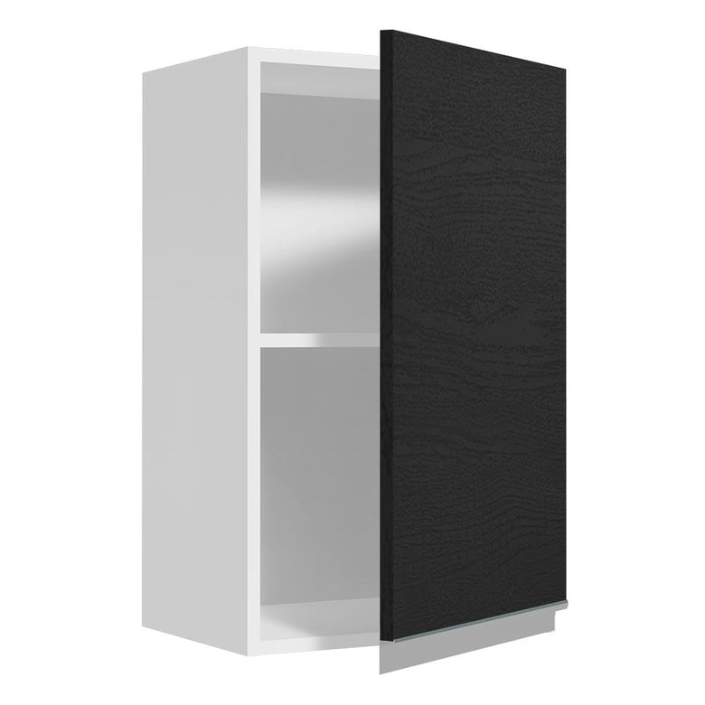 Armário Aéreo Madesa Glamy 40 cm 1 Porta Branco/Preto