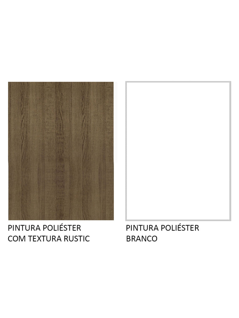 Armário de Cozinha Completa 290cm Rustic/Branco/Crema Vicenza Madesa 11