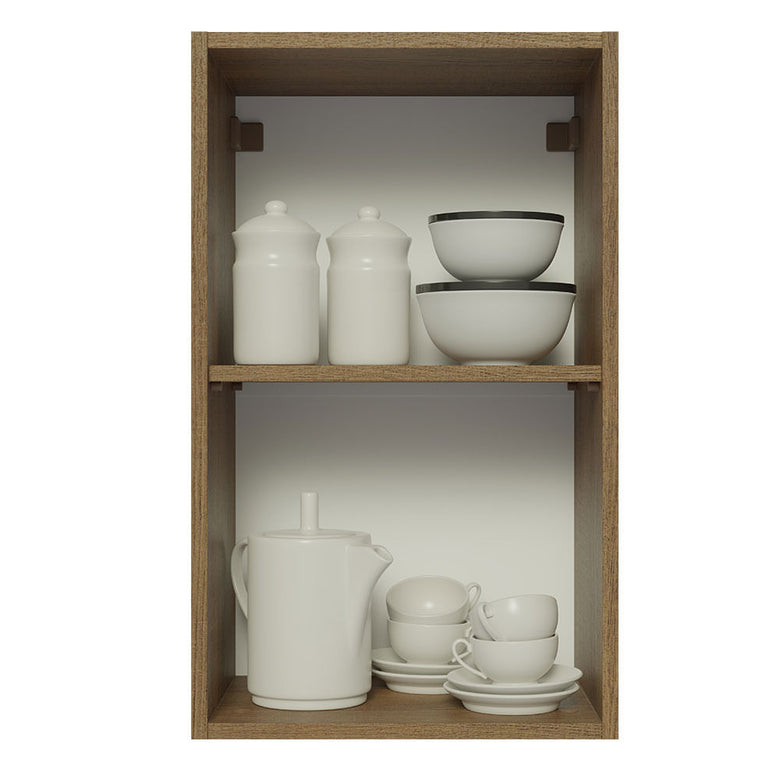 Armário Aéreo Madesa Glamy 40 cm 1 Porta Rustic/Preto