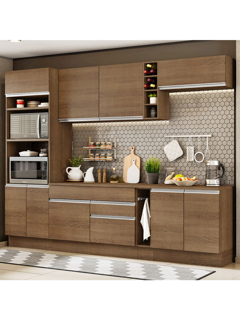 Armário de Cozinha Completa 290cm Rustic Vicenza Madesa 12