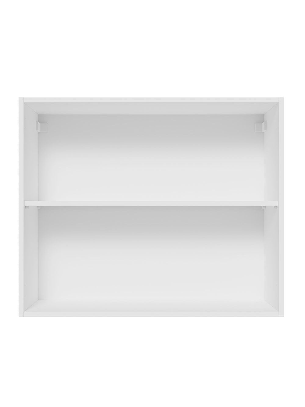 Armário Aéreo Madesa Glamy 80 cm 2 Portas Branco/Preto