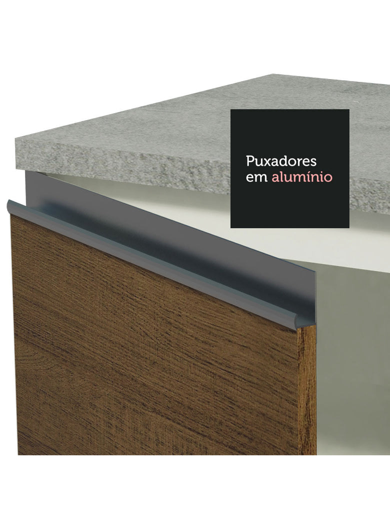 Armário de Cozinha Completa 290cm Branco/Rustic Safira Madesa 14