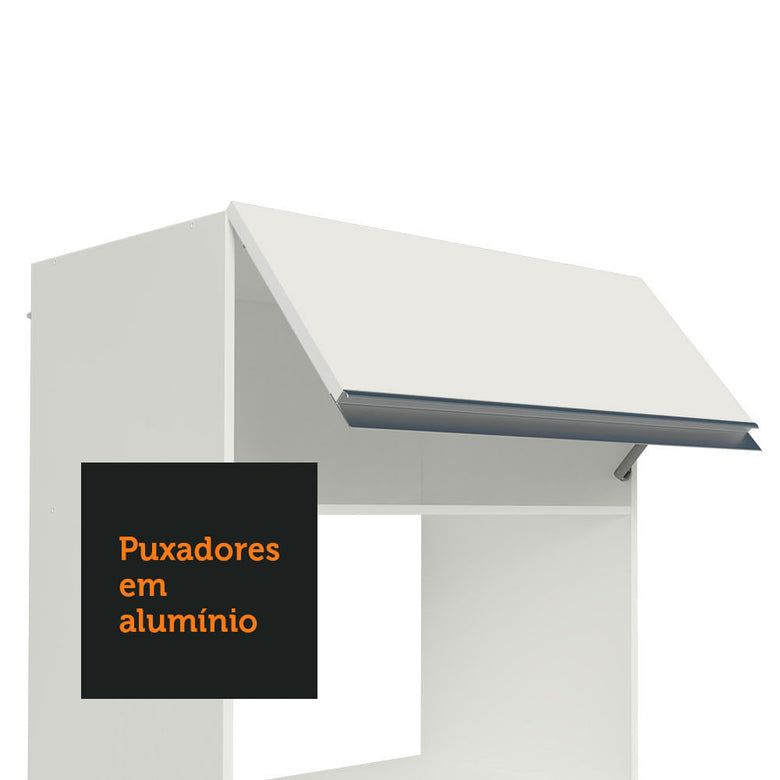 Armário de Cozinha Compacta 100% MDF 190 cm Frentes Branco Smart Madesa 01
