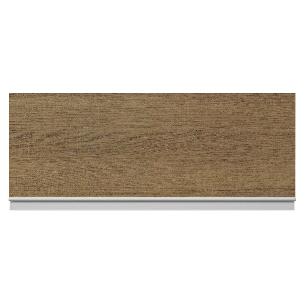 Armário Aéreo Madesa Acordes 100% MDF 80 cm 1 Porta Basculante Branco/Rustic