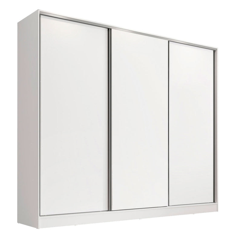 Guarda-Roupa Infantil Madesa Logan 100% MDF 3 Portas de Correr Branco