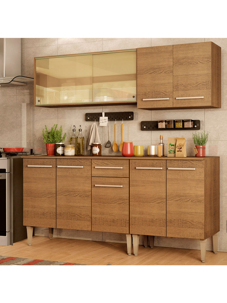 Armário de Cozinha Completa 169cm Rustic Emilly Drive Madesa 04