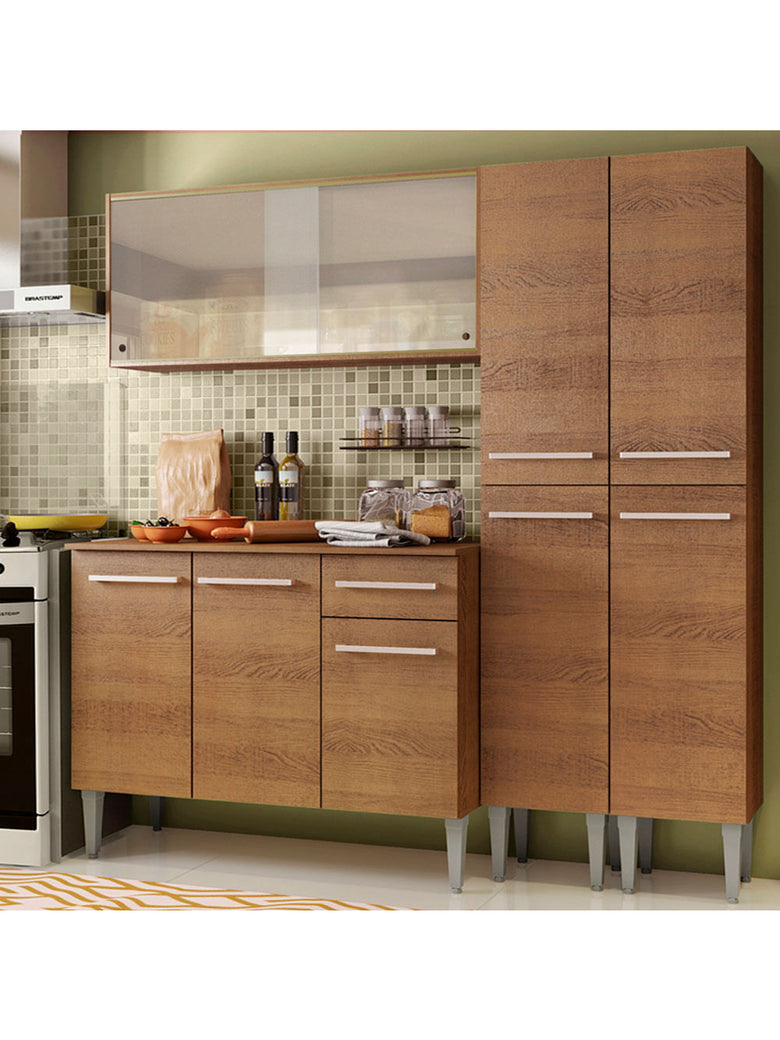 Armário de Cozinha Completa 169cm Rustic Emilly Fly Madesa 05