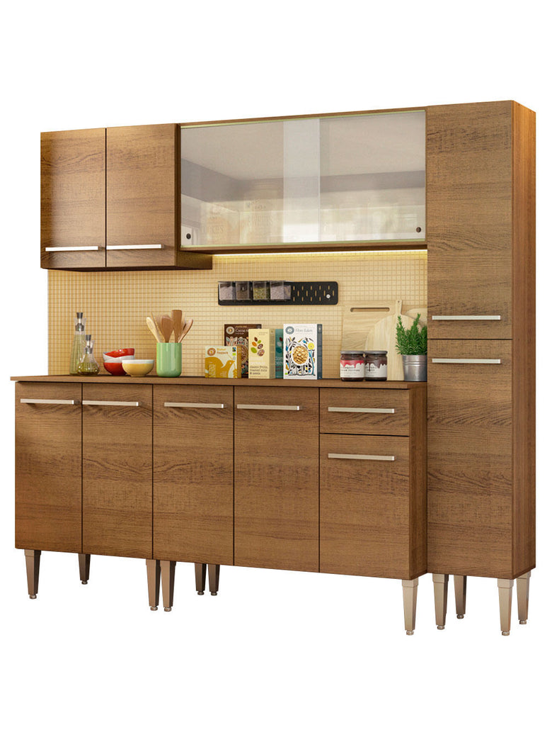 Armário de Cozinha Completa 201cm Rustic Emilly Fast Madesa 02