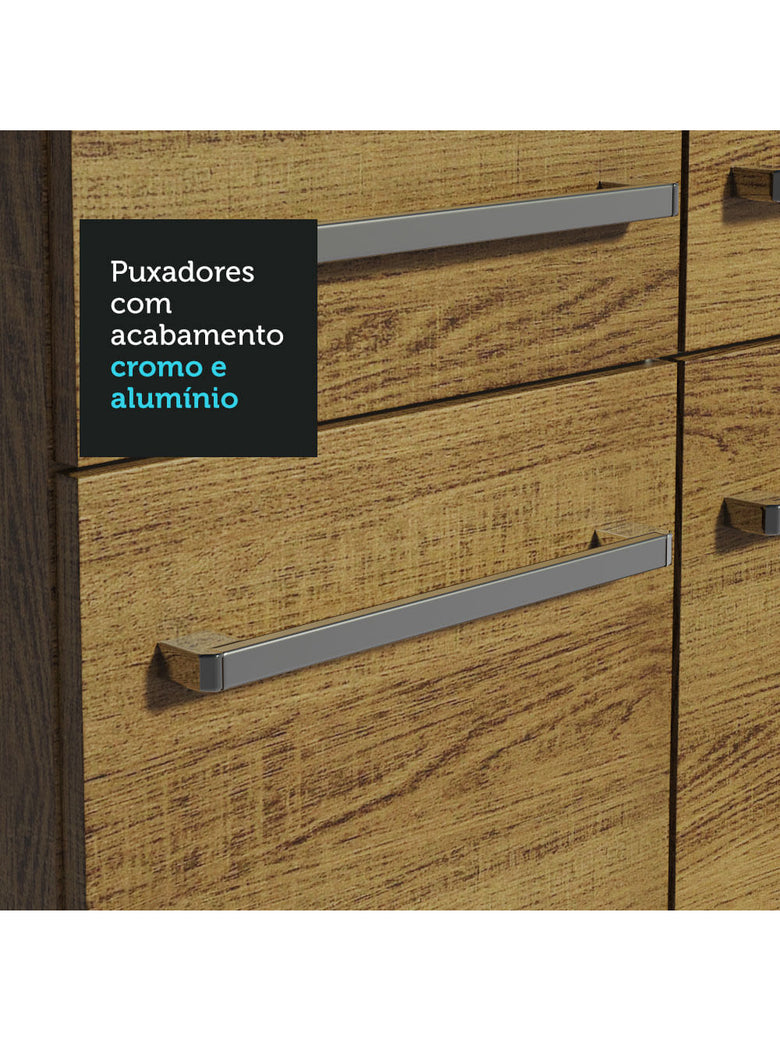 Armário de Cozinha Completa 233cm Rustic Emilly Fire Madesa 03