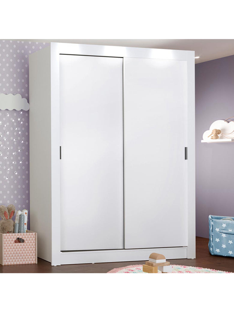 Guarda-Roupa Infantil Madesa Bento 2 Portas de Correr 2 Gavetas Branco