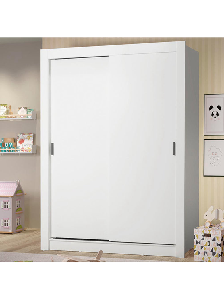 Guarda-Roupa Infantil Madesa Theo 2 Portas de Correr 4 Gavetas Branco