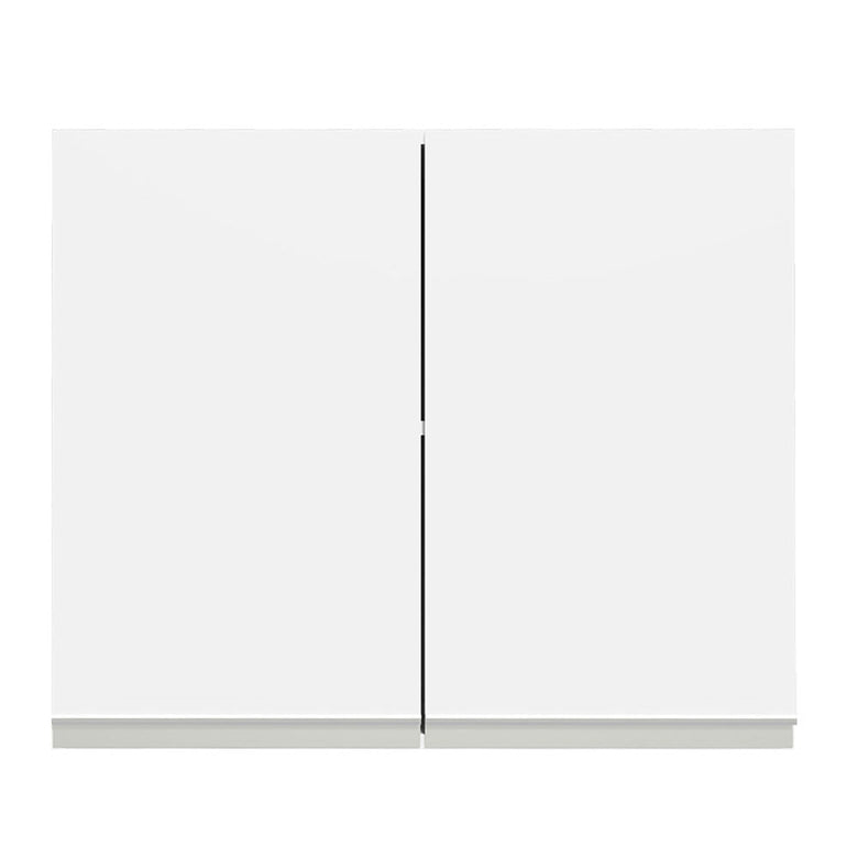 Armário Aéreo Madesa Glamy 80 cm 2 Portas Branco