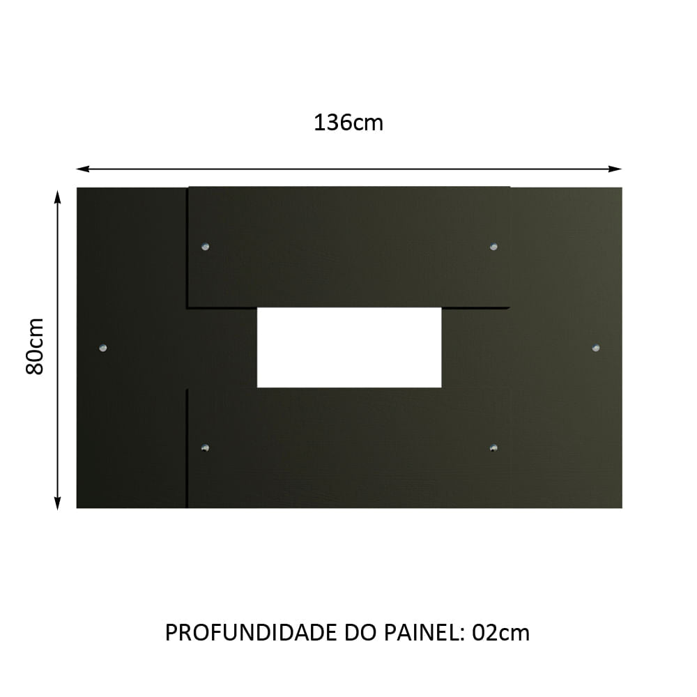 Painel para TV até 58 Polegadas Madesa Preto