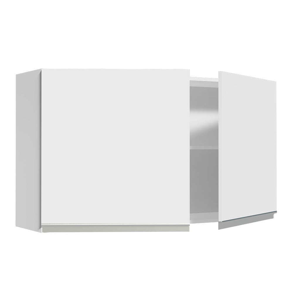 Armário Aéreo Madesa Glamy 120 cm 2 Portas Branco