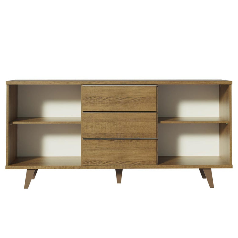 Buffet Aparador Madesa 3 Gavetas e 2 Portas com Pés Rustic