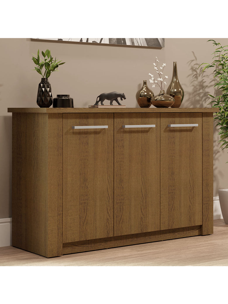 Buffet Aparador para Sala de Jantar Madesa 3 Portas Rustic