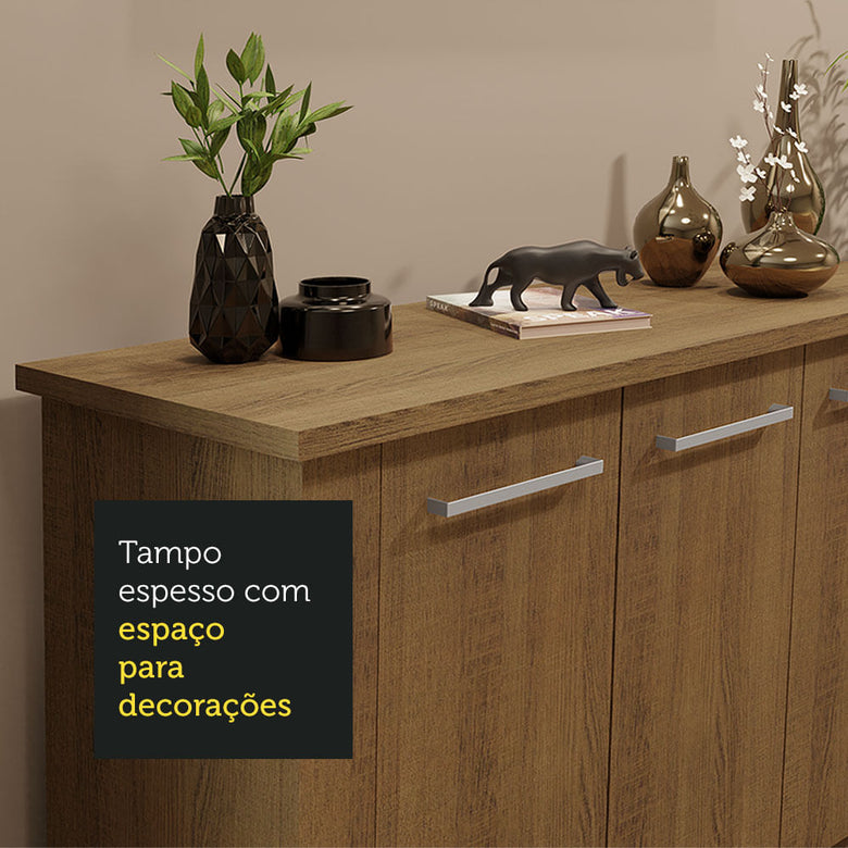 Buffet Aparador para Sala de Jantar Madesa 3 Portas Rustic