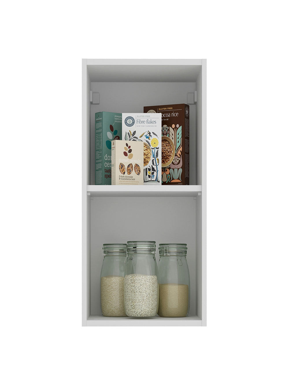 Armário Aéreo Madesa Stella 35 cm 1 Porta Branco