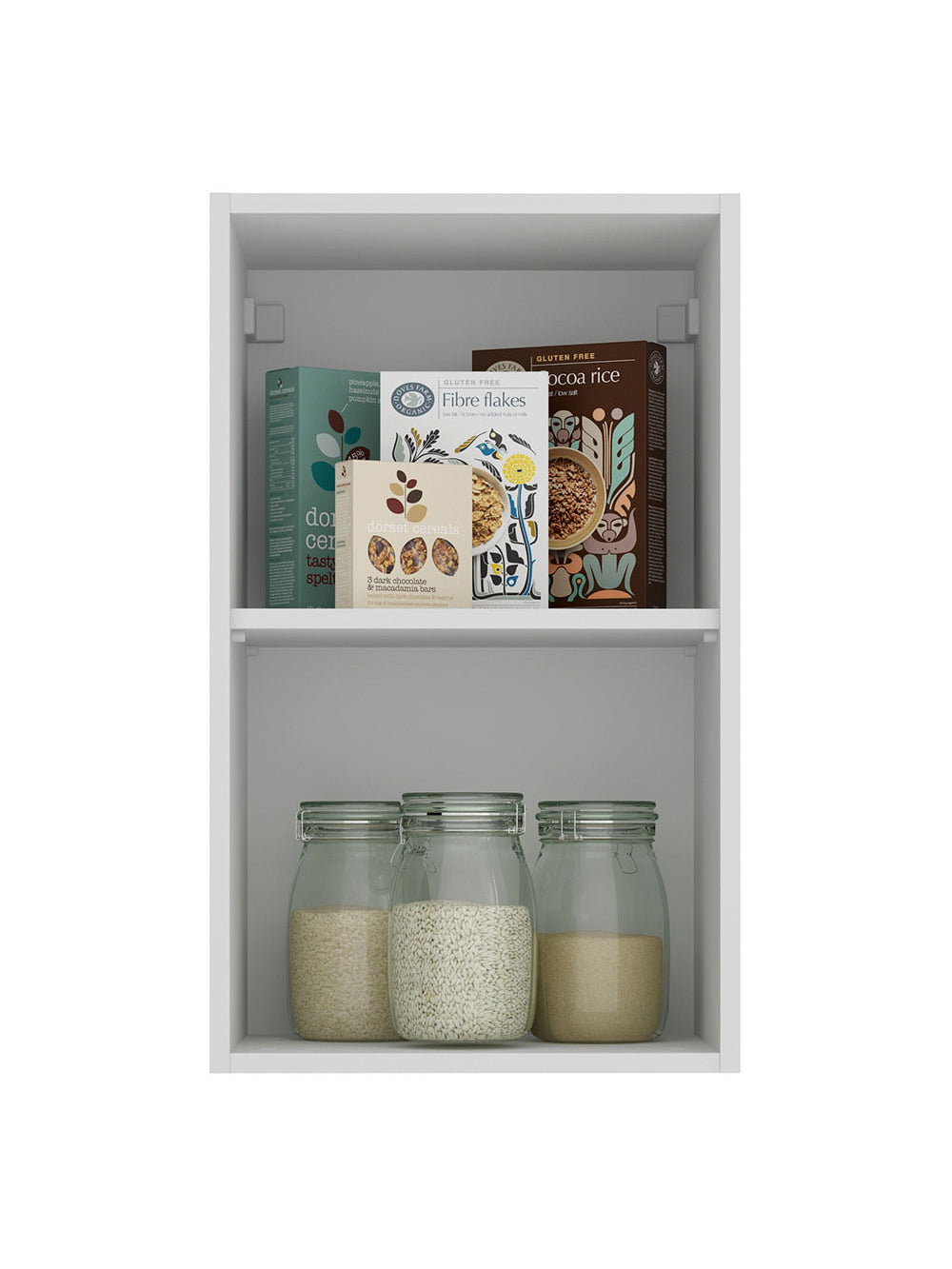 Armário Aéreo Madesa Stella 40 cm 1 Porta Branco