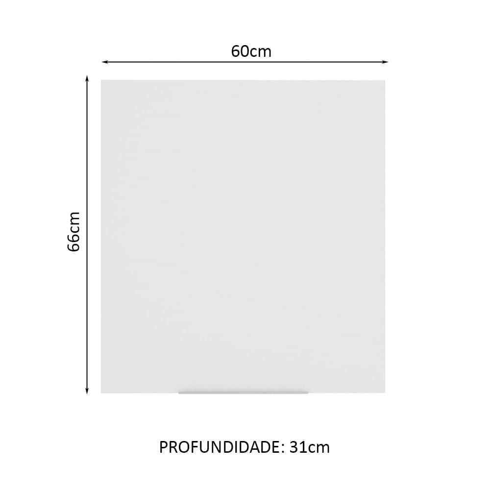 Armário Aéreo Madesa Stella 60 cm 1 Porta Branco - Branco