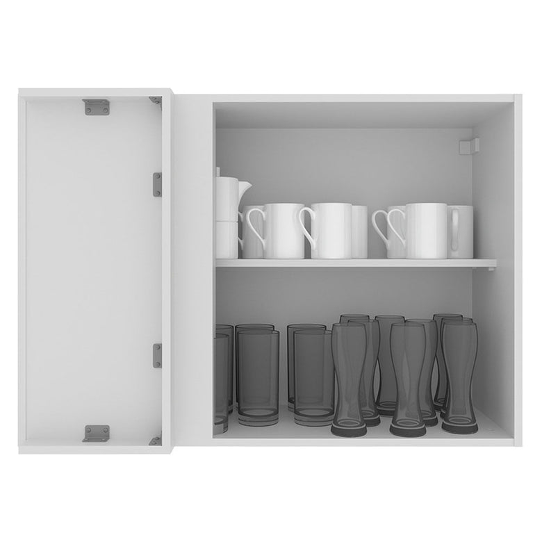 Armário Aéreo de Canto Madesa Stella 1 Porta Branco