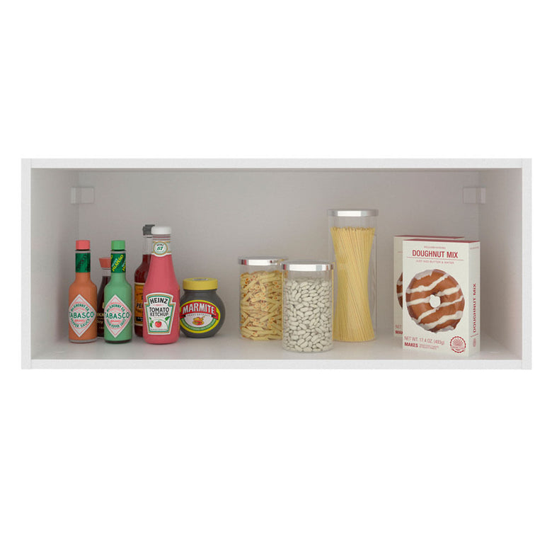 Armário Aéreo Madesa Stella 80 cm 1 Porta Basculante Branco