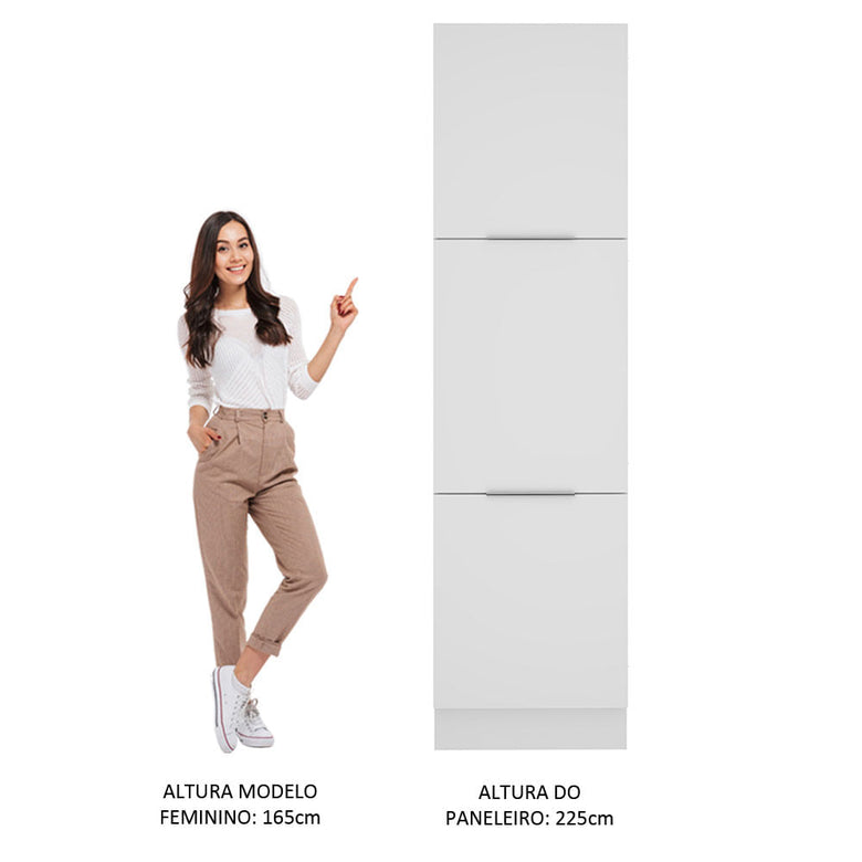 Paneleiro Madesa Stella 60 cm 3 Portas Branco