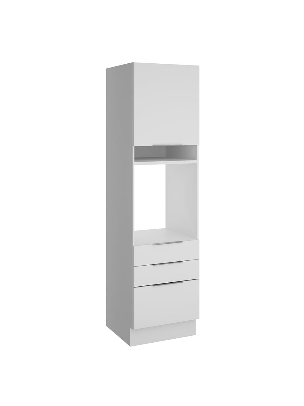 Torre Quente Madesa Stella 60 cm 1 Porta 3 Gavetas Branco - Branco