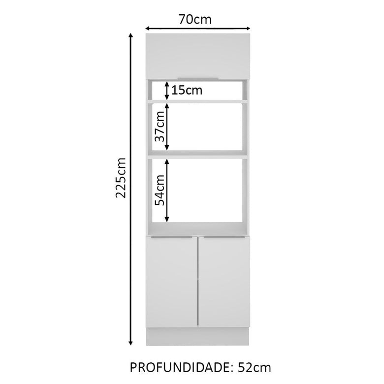 Torre Quente Madesa Stella 70 cm 3 Portas Branco