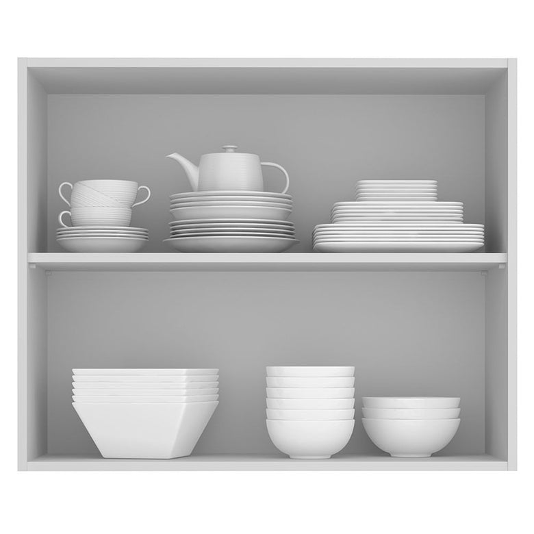 Armário Aéreo Madesa Stella 80 cm 2 Portas Branco