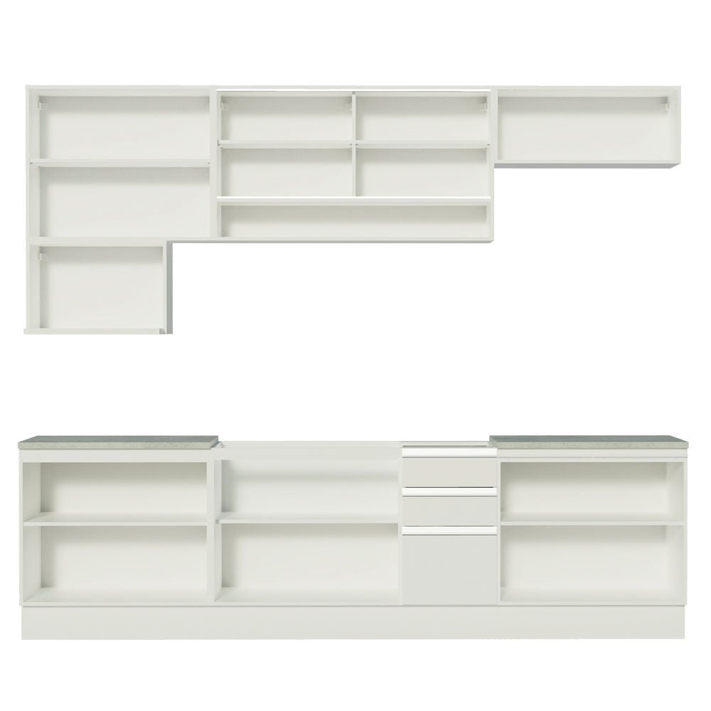 Armário de Cozinha Completa 280cm Branco Genova Madesa 04