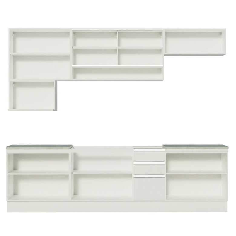 Armário de Cozinha Completa 280cm Branco Genova Madesa 04