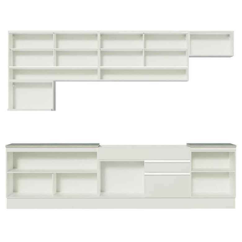 Armário de Cozinha Completa 300cm Branco Verona Madesa XA01