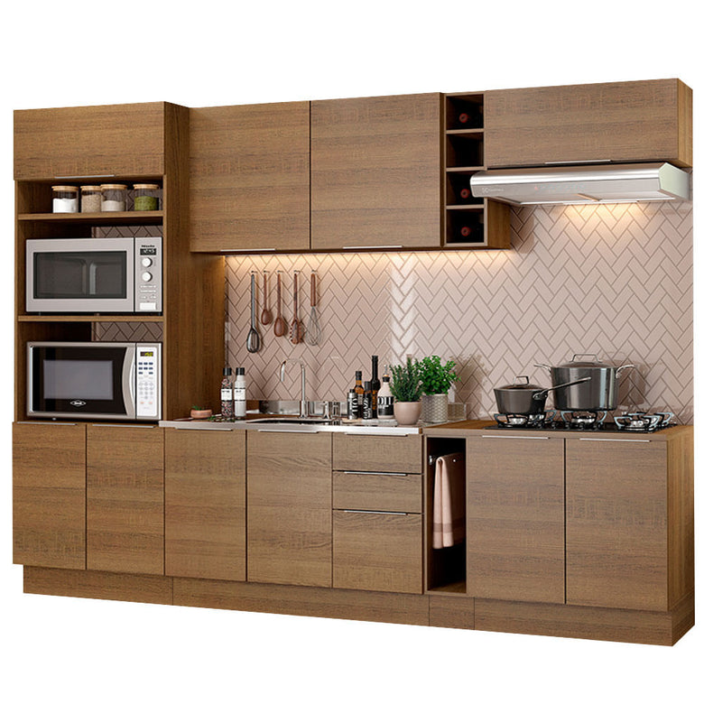 Armário de Cozinha Completa 290cm Rustic Stella Madesa 01