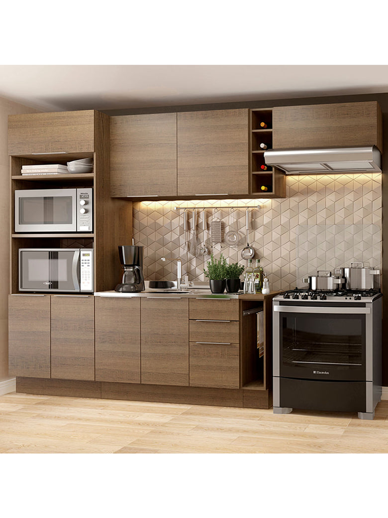Armário de Cozinha Completa 290cm Rustic Stella Madesa 02