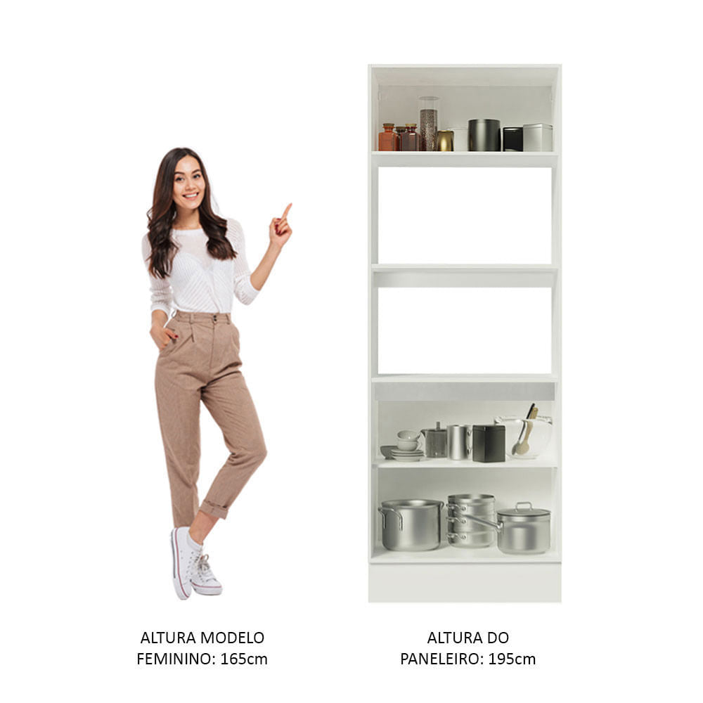 Torre Quente Para 2 Fornos 100% MDF Branco Smart Madesa