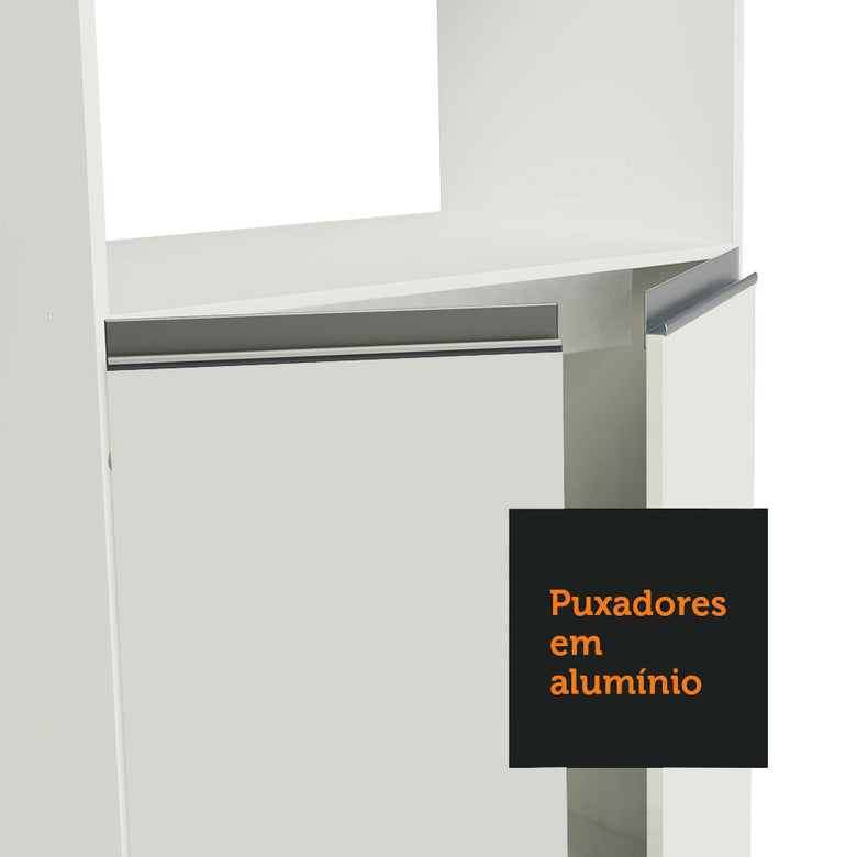 Torre Quente Para 2 Fornos 100% MDF Branco Smart Madesa