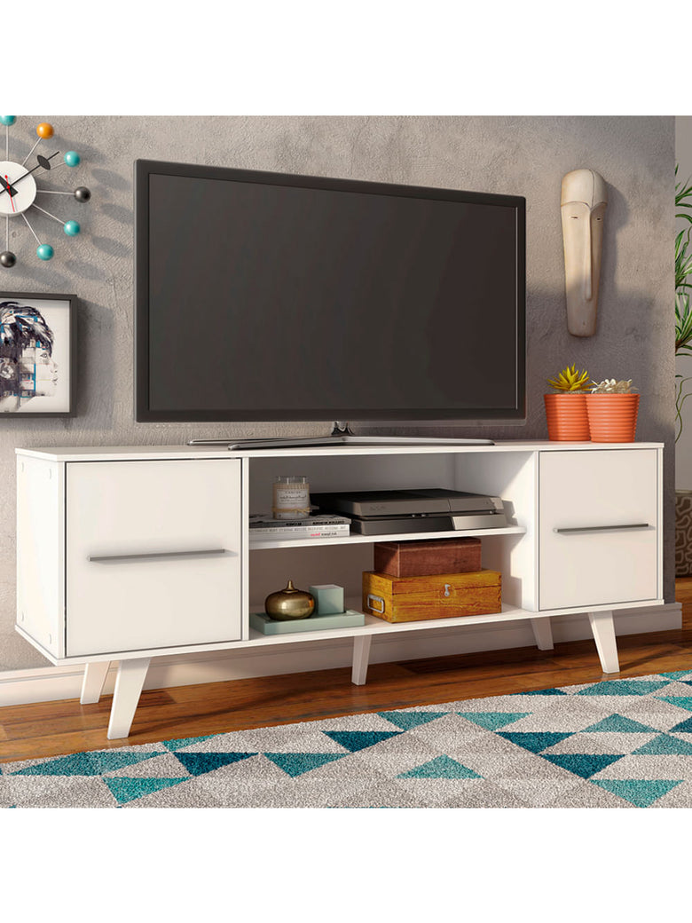 Rack para TV até 55 Polegadas Madesa Copenhagen Branco