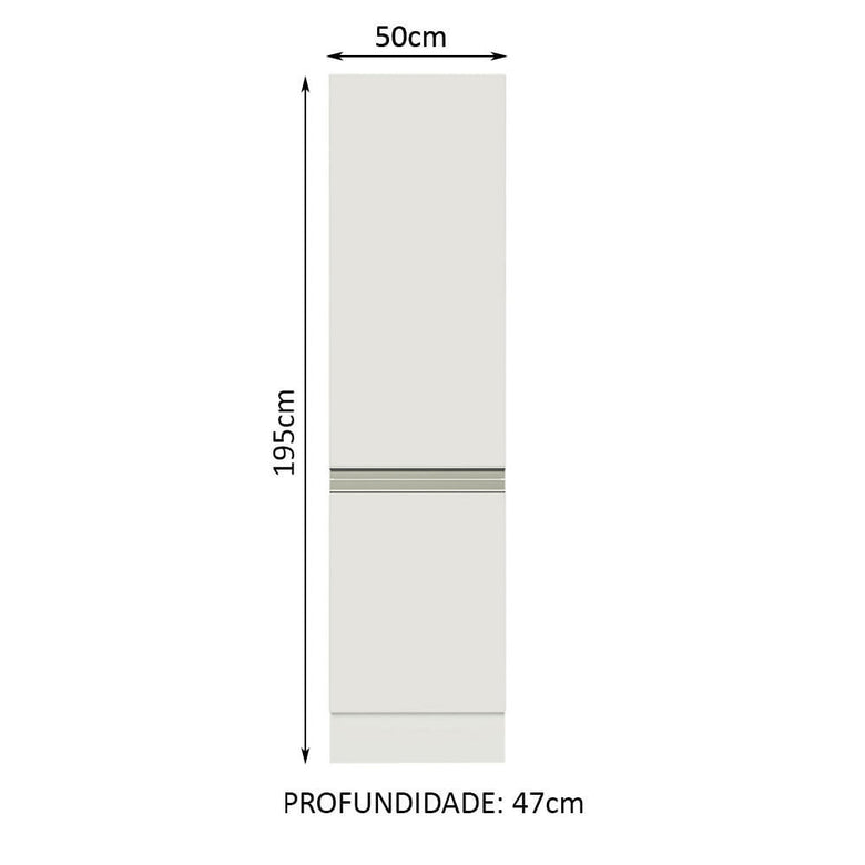 Paneleiro 100% MDF 2 Portas Branco Smart Madesa