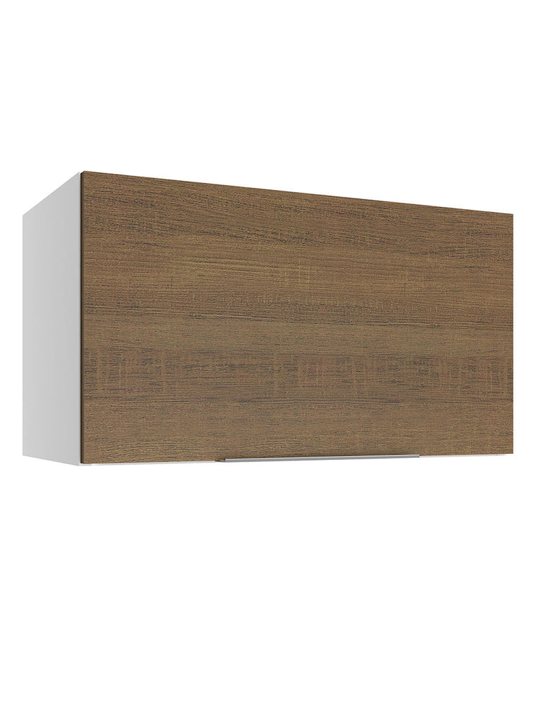 Armário Aéreo Madesa Stella 60 cm 1 Porta Basculante Branco/Rustic