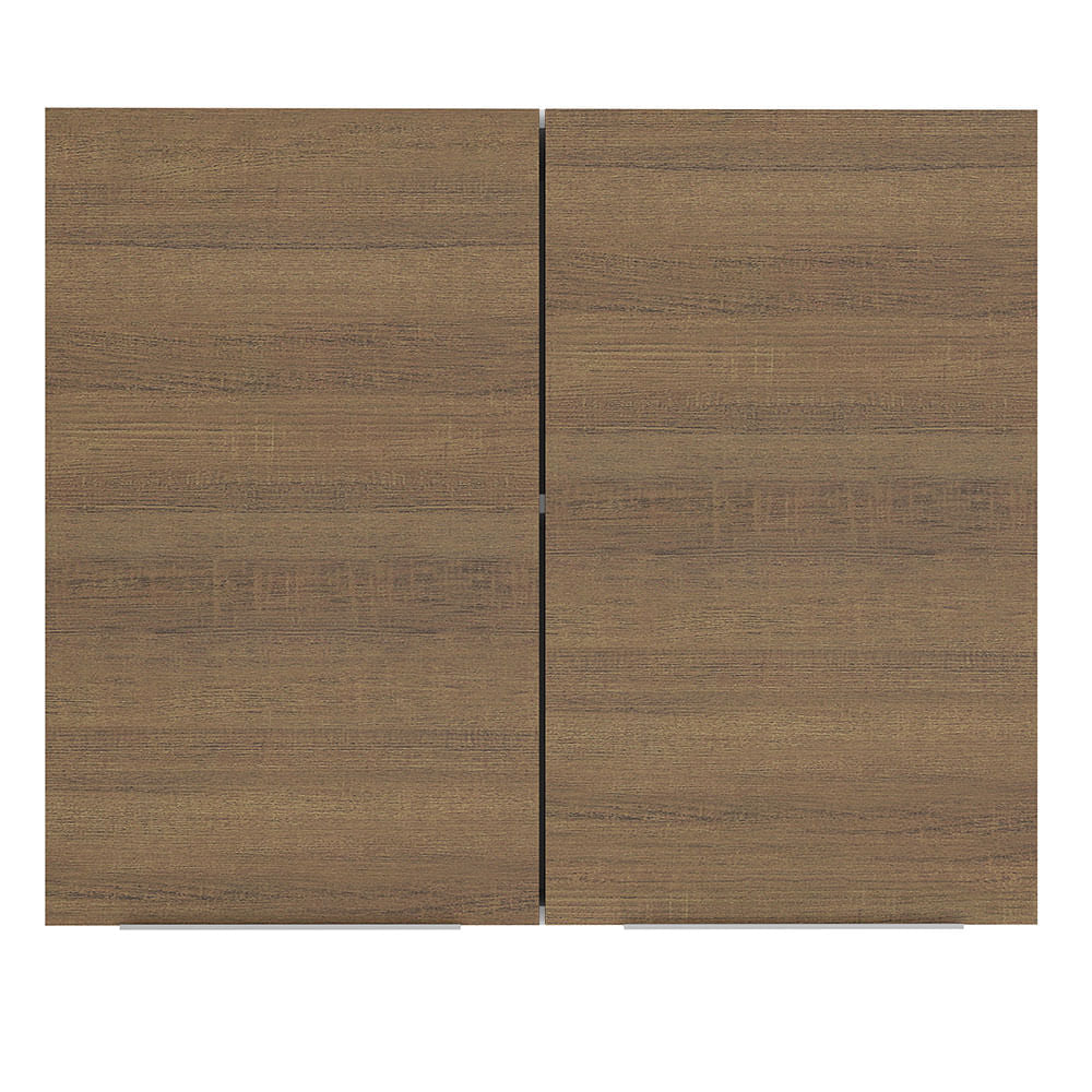 Armário Aéreo Madesa Stella 80 cm 2 Portas Branco/Rustic